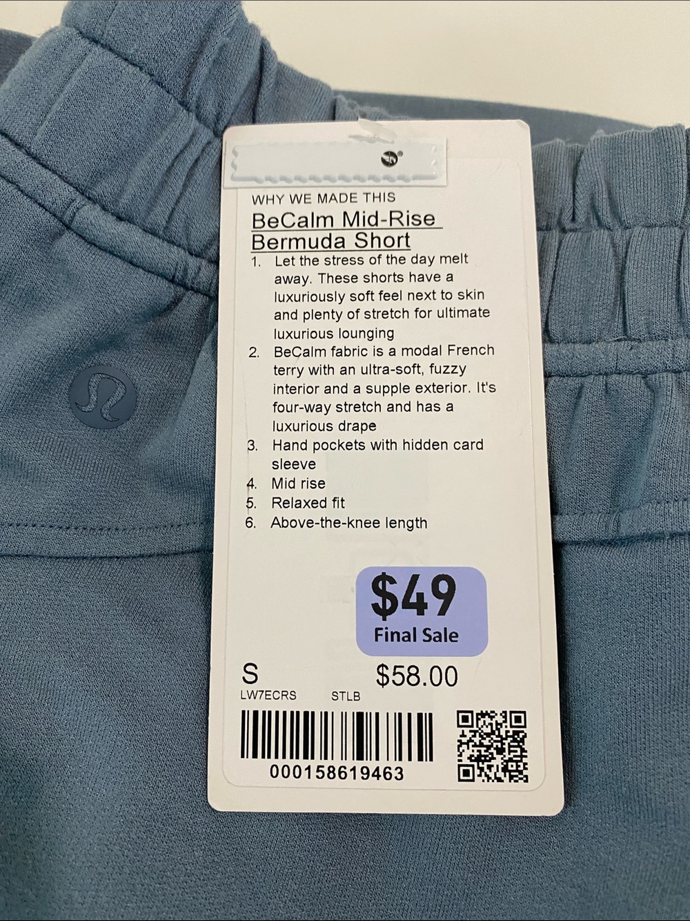 Lululemon - Be Calm Mid Rise Bermuda Short - Size M - NWT - Picture 6 of 10